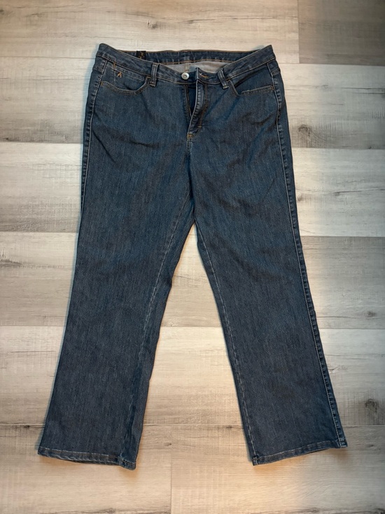 Aura Denim - Aura from the Women at Wrangler Bootcut Jeans Size 14 Short Dark Wash